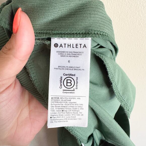 Athleta Vineyard Green Brooklyn Ankle Pull On Pant - 6 - Picture 6 of 11